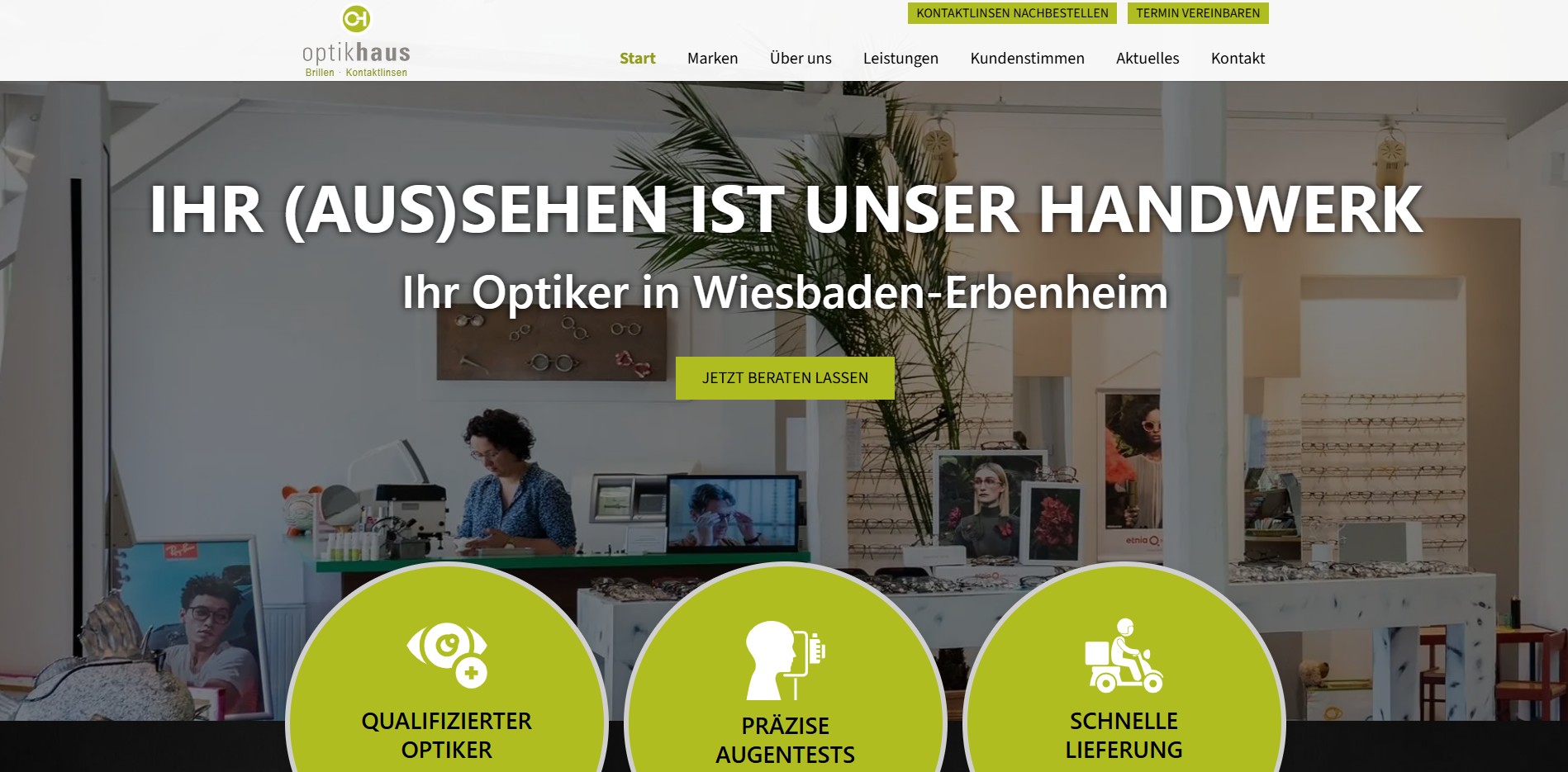 Website des optikhaus