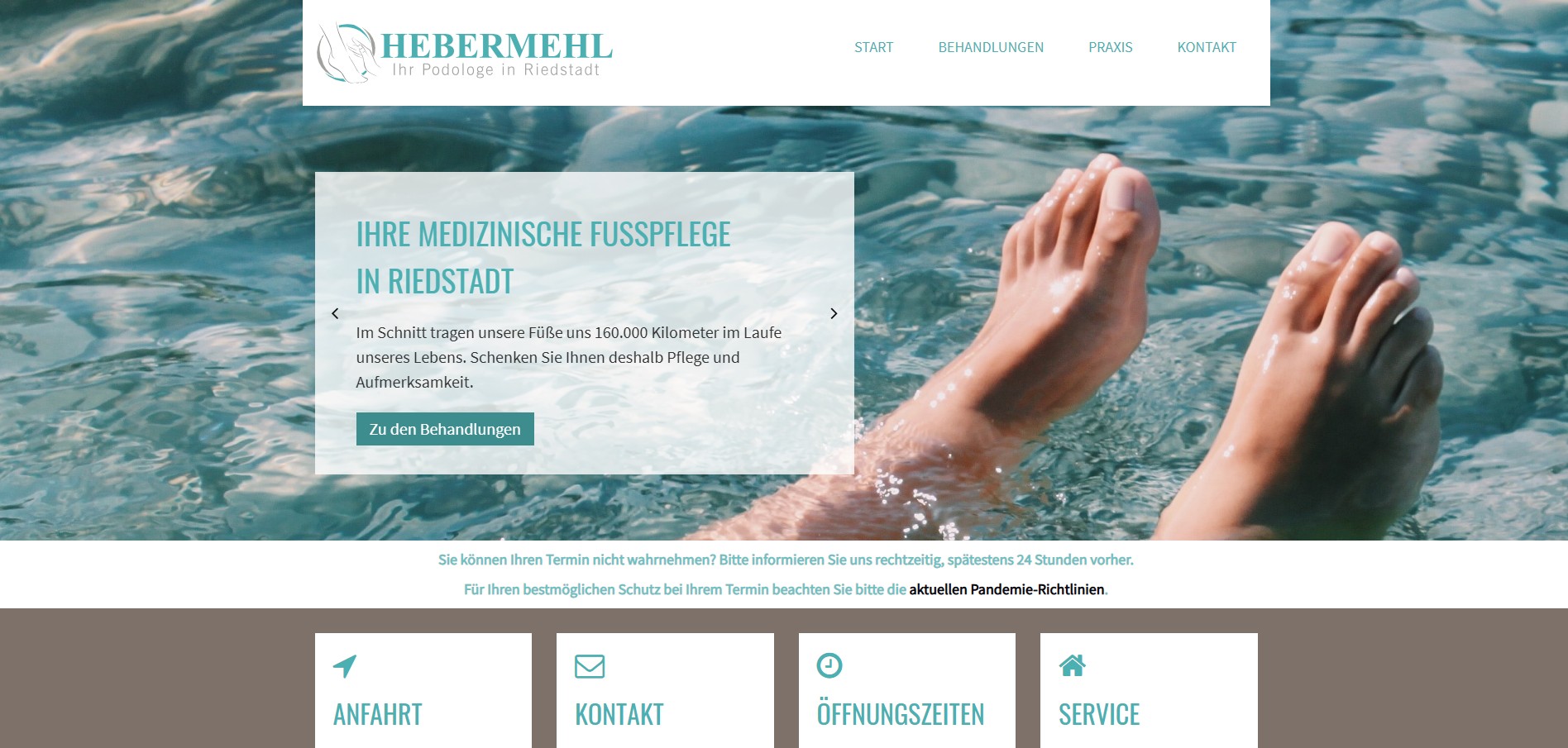 Website von "Hebermehl Ihr Podologe in Riedstadt"