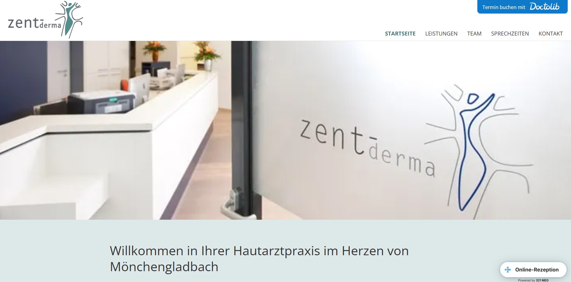 Website von ZENTderma